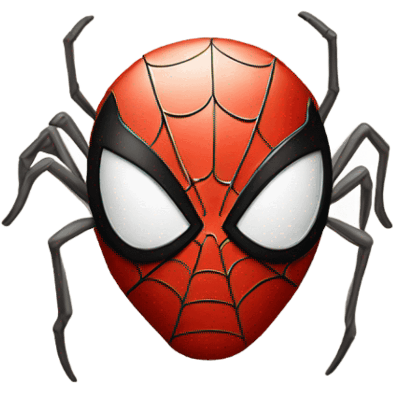 spider-man with a freaky smile emoji