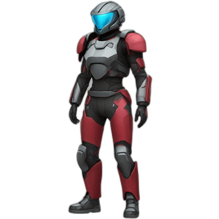 futuristic Autonomous Combat armored colored crimson pants emoji