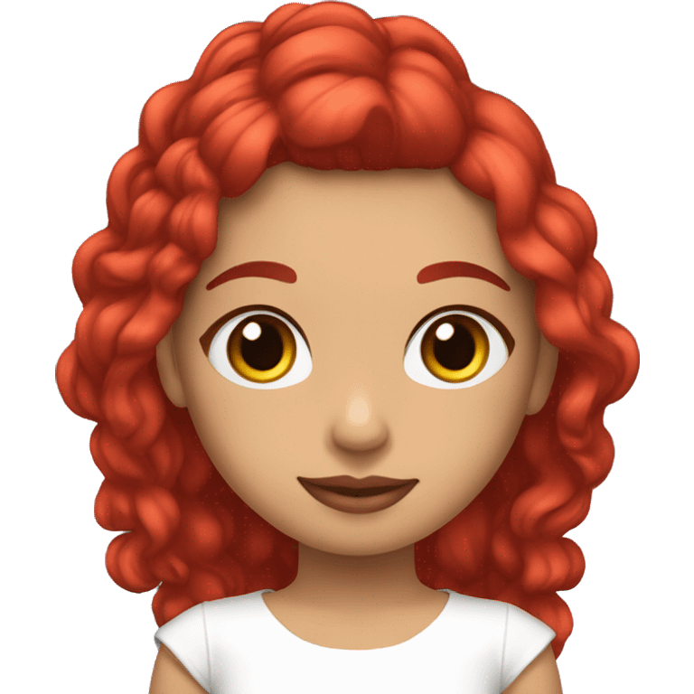 Novia pelo blanco y rojo y lazo en el cabello emoji