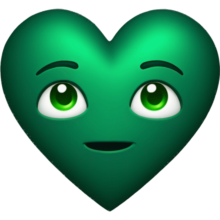 Dark green heart emoji