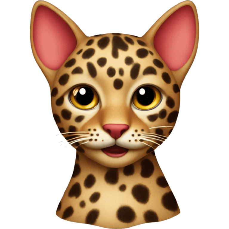 cat leopardate with a red flake emoji