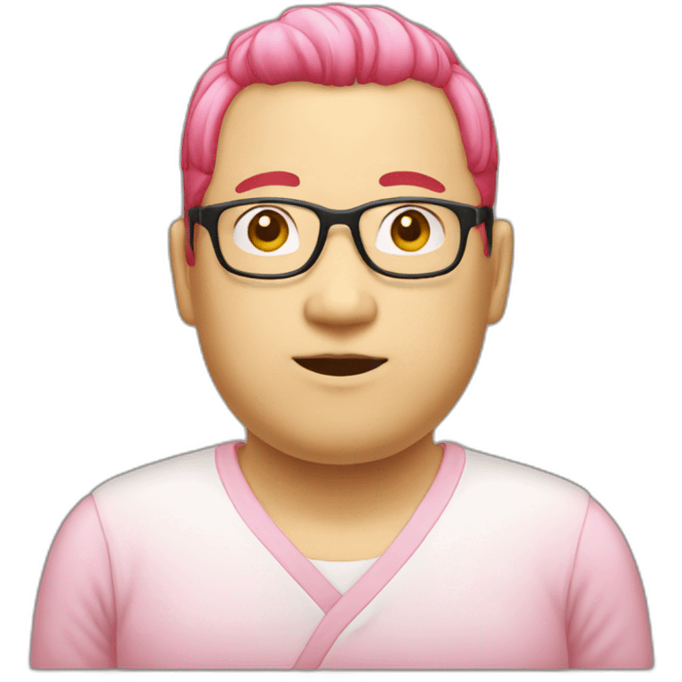 pinkhair-fat-japanese-man-redspectacle emoji