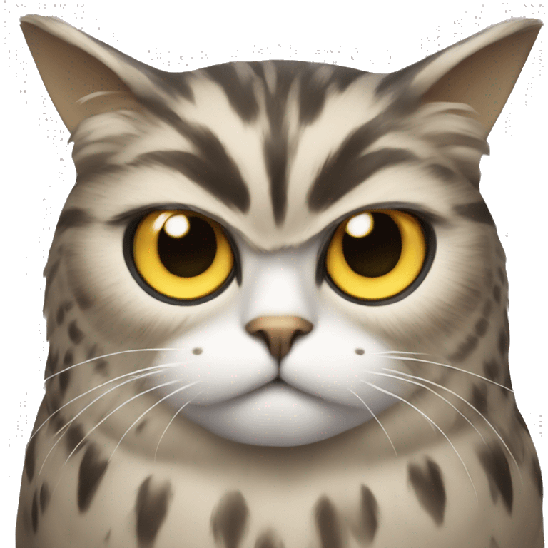 Owl with a cat emoji