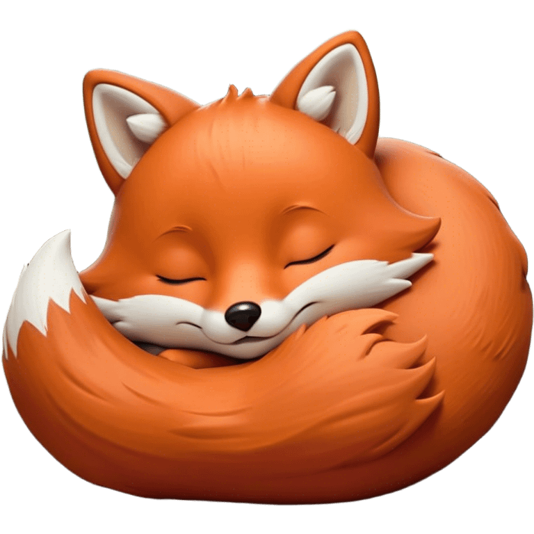 Meme-Worthy Cute Sleeping Fox Portrait Emoji, Head resting peacefully with a contented smile, showcasing a lithe build and a luxuriously soft red Fur with gentle white accents, eyes shut in a serene, restful nap, Simplified yet hilariously adorable features, highly detailed, glowing with a soft, drowsy light, high shine, relaxed and utterly lovable, stylized with an air of playful laziness, bright and heartwarming, soft glowing outline, capturing the essence of a comically sleepy fox, so meme-worthy it feels like it could instantly become the next viral sensation of adorable woodland slumber! emoji