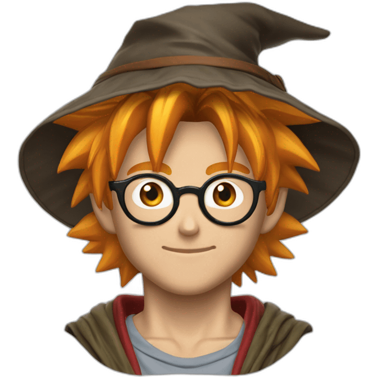 Goku avec le chapeau d'Harry Potter emoji