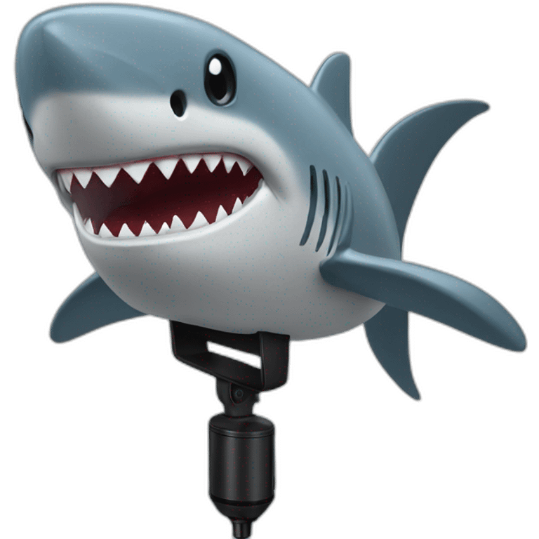 microphone shark emoji