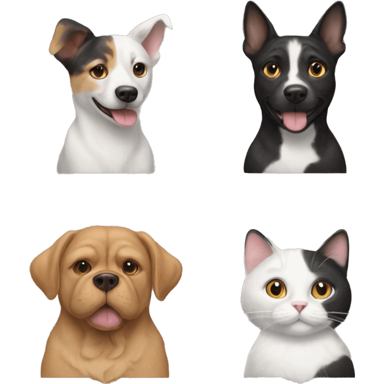 dog and cat emoji