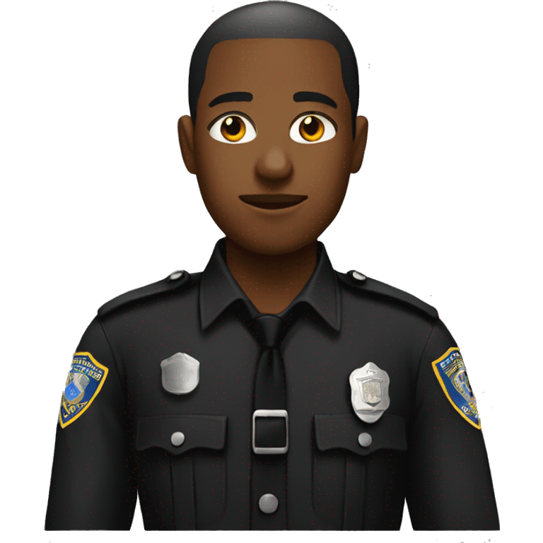 Black person with cop emoji