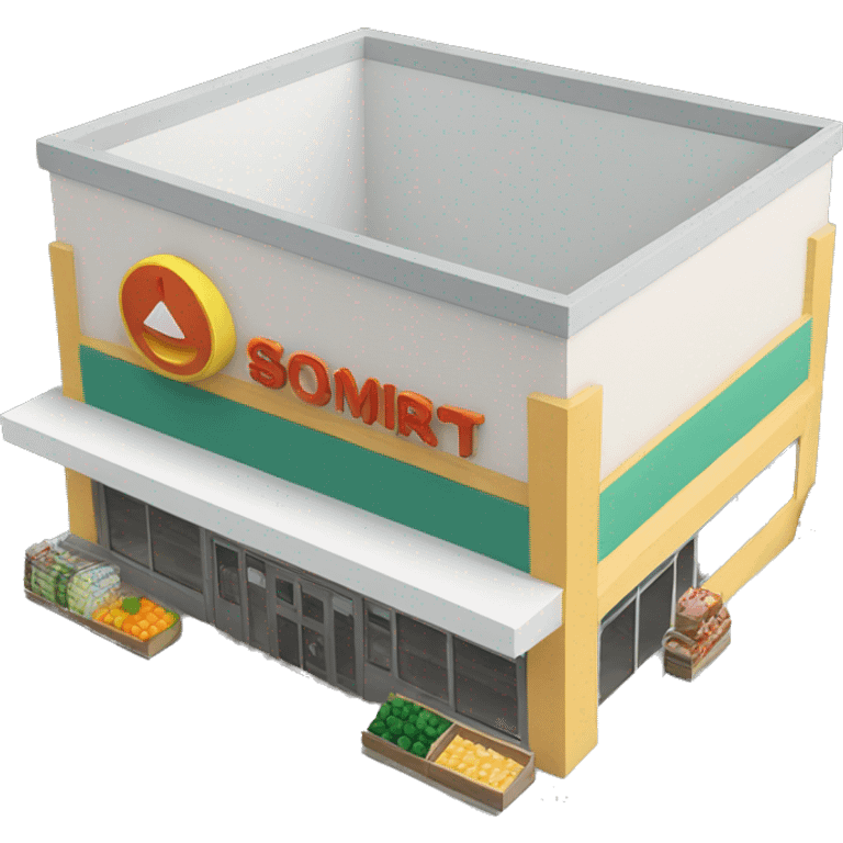 supermarket exterior structure emoji