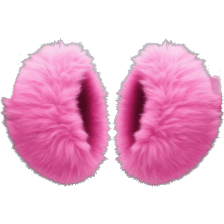 hot pink fluffy ear muffs emoji