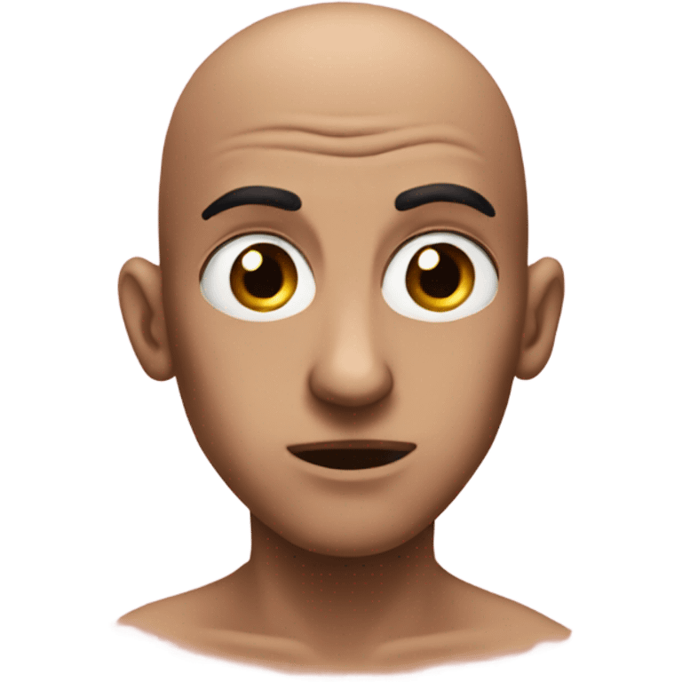 Rolling eyes and bald  emoji