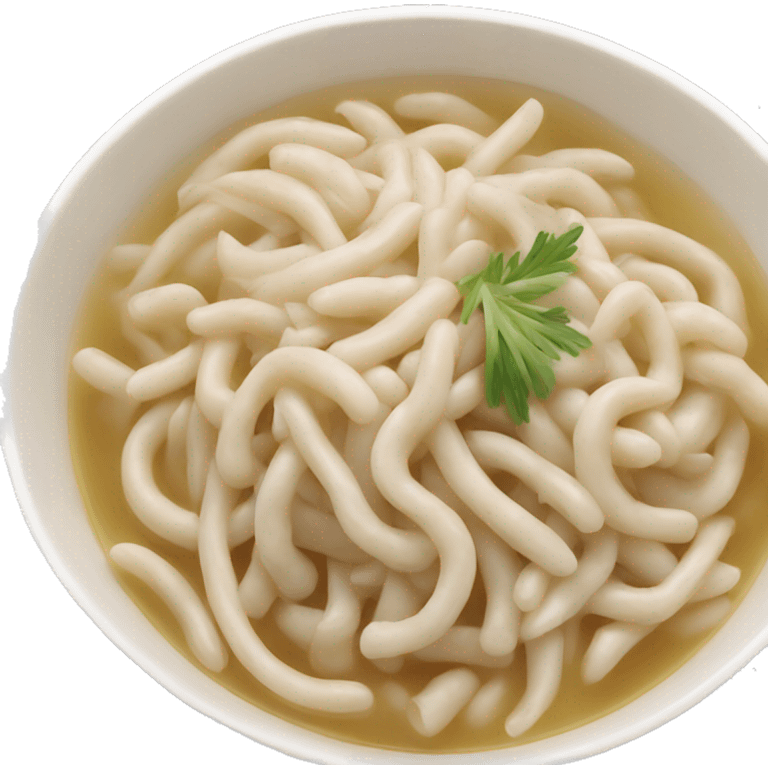 cold white bean-soup thin noodles emoji