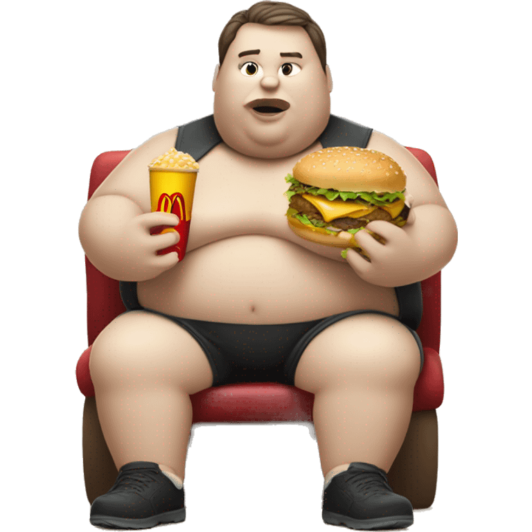 Fat person eating McDonald’s  emoji