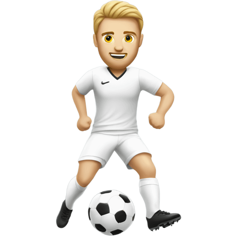 white guy playing soccer  emoji