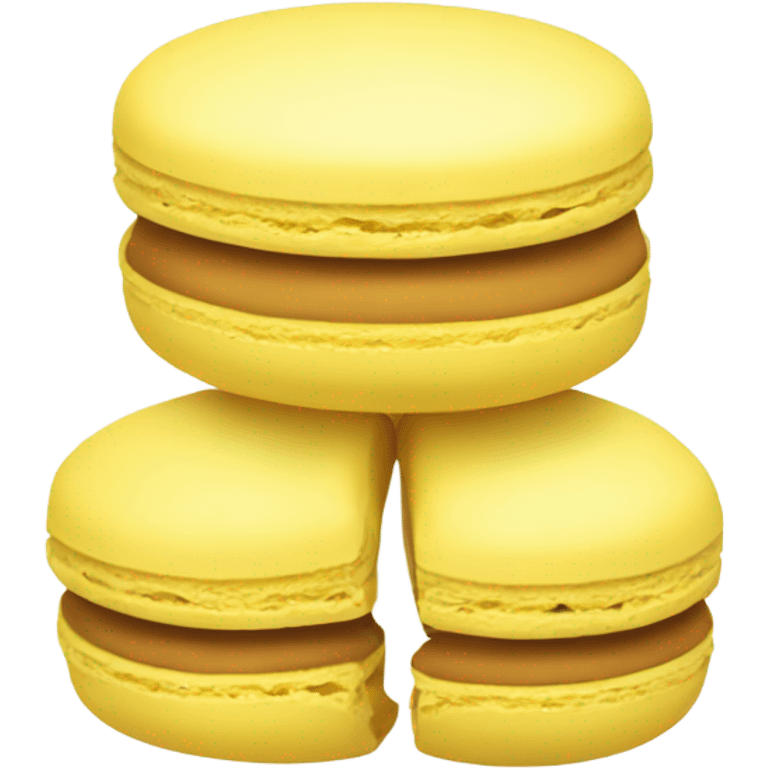 one yellow macaron  emoji