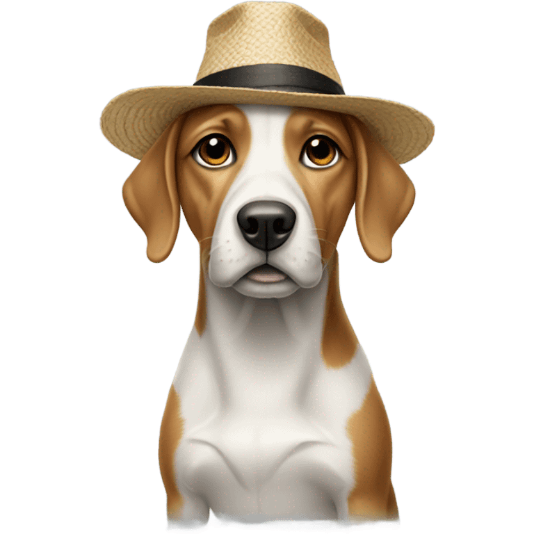 Dog with a hat emoji