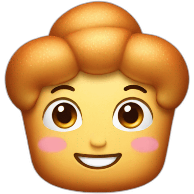 Brioche-cute-face emoji