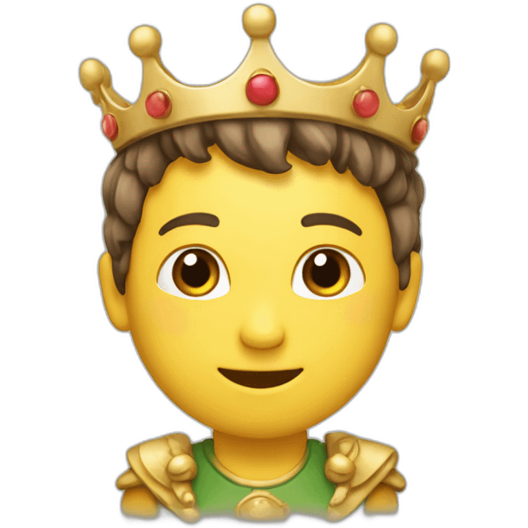 chat avec une couronne sur le côté emoji