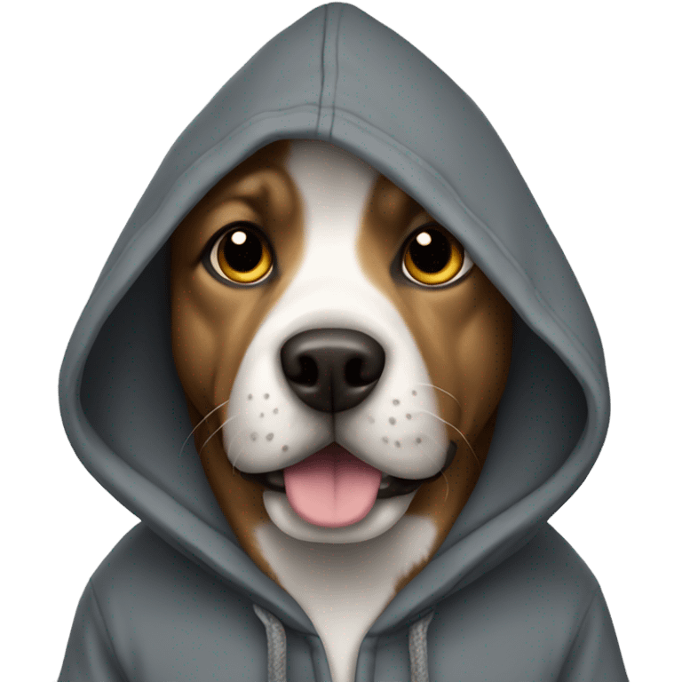 Dog wearing hoodie  emoji