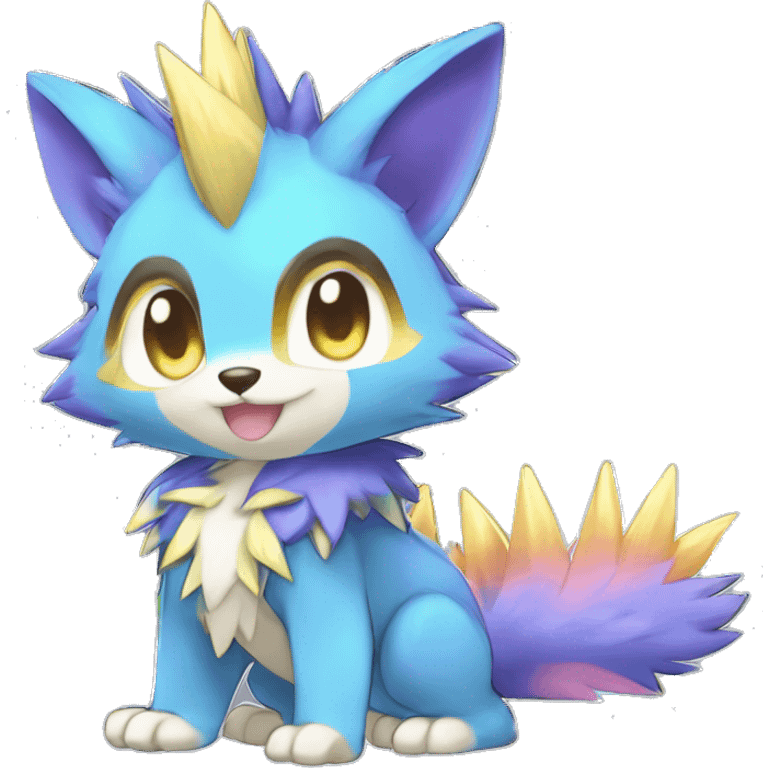 Anthro Scalie Spiky Cool Edgy Magical Shiny Colorful Pastel Sparkle Kemono-style Chibi Fantasy-Animal-Fakémon-Pokémon-Hybrid Fur Sona Aesthetic Full Body emoji