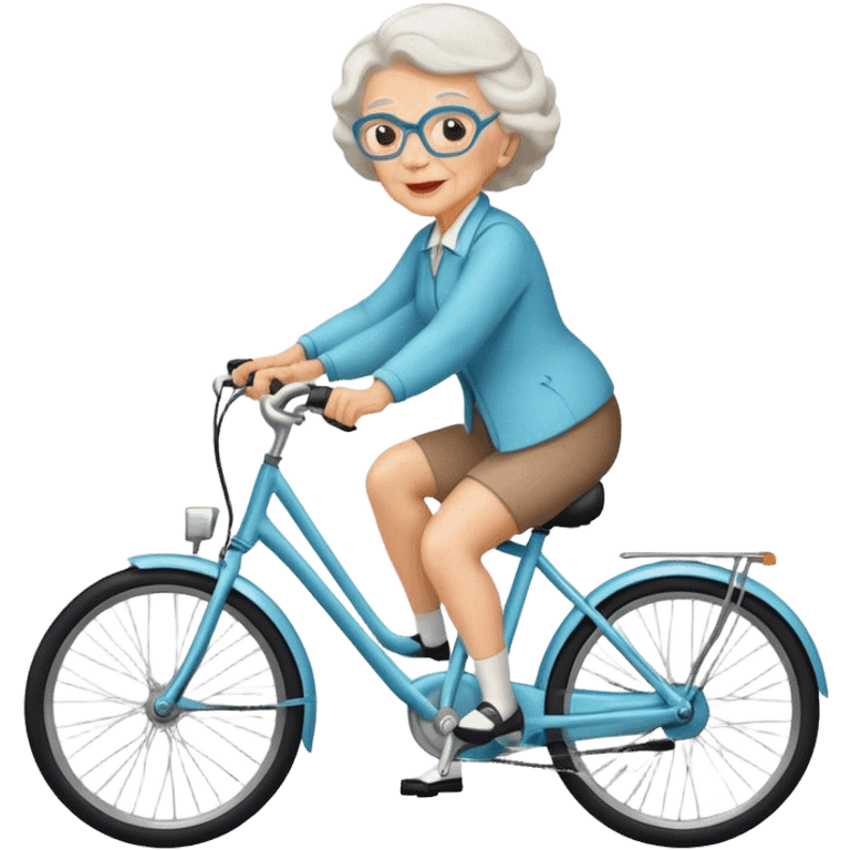 Grandma on bike emoji