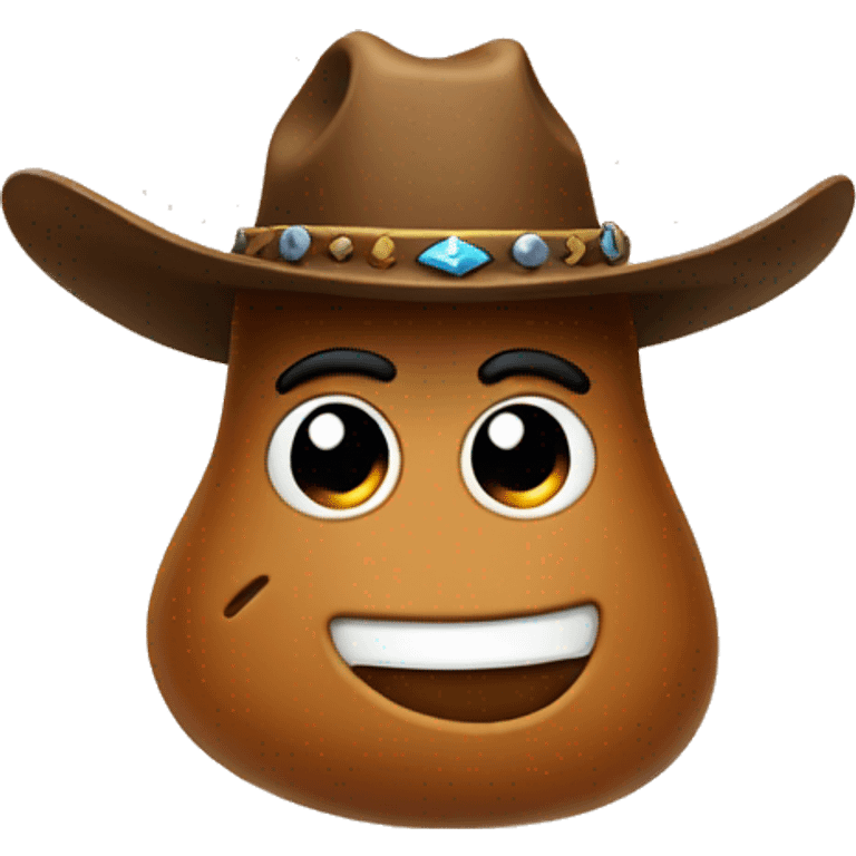 poo with cowboy hat emoji