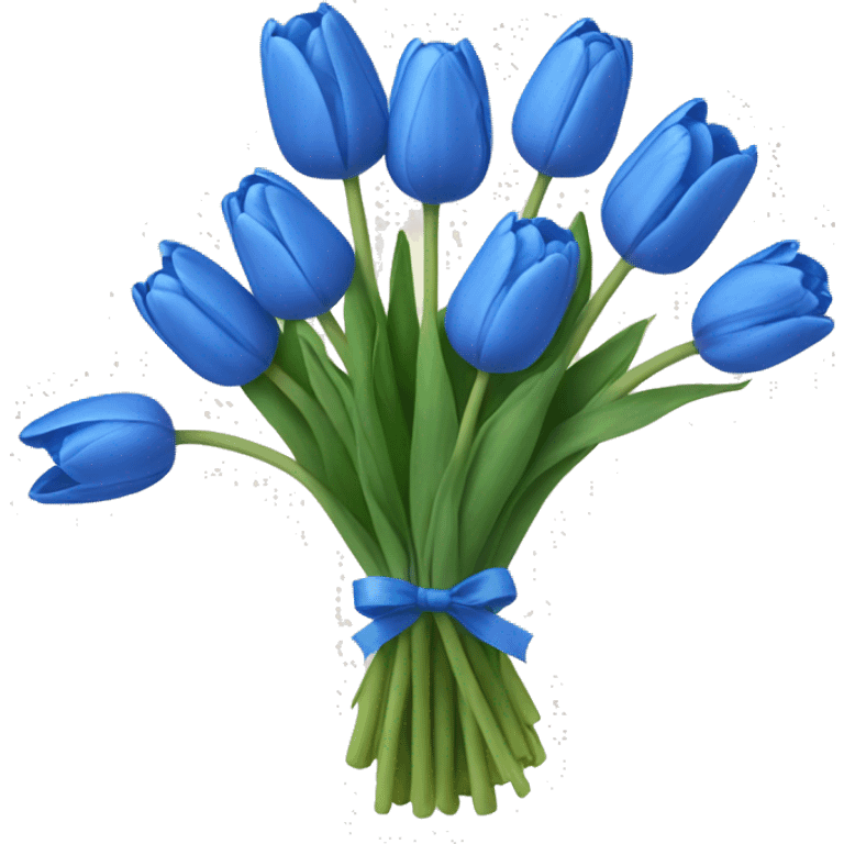 blue tulip bouquet  emoji