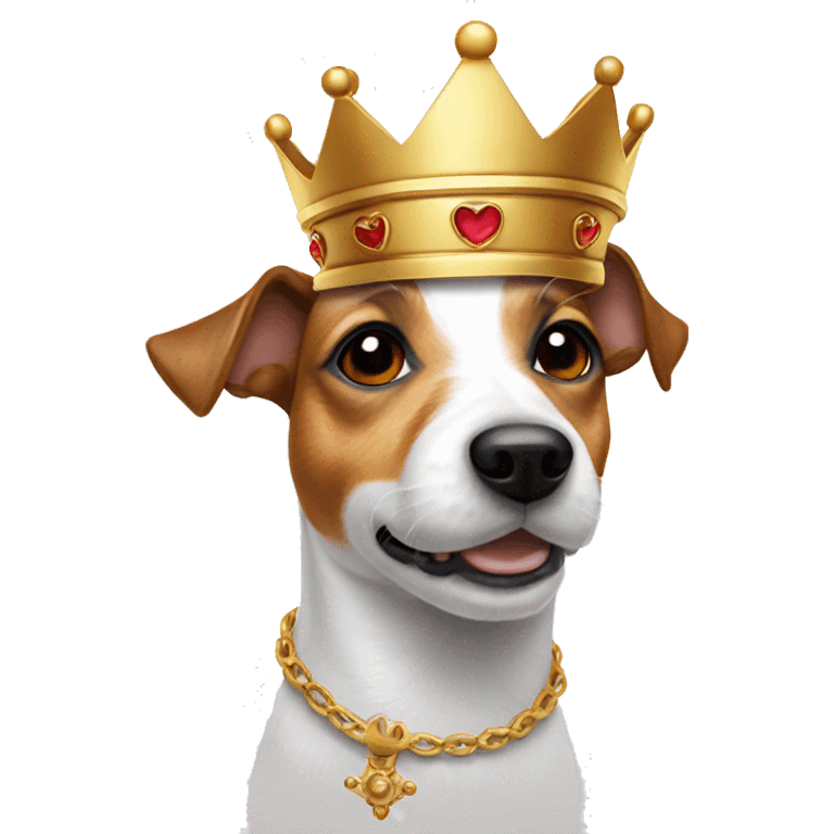 Jack Russell with crown on  emoji