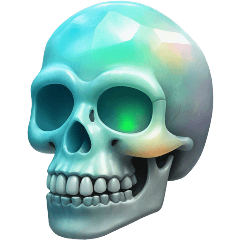 Opal gemstone skull emoji