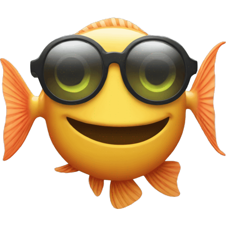 Fish with sunglasses  emoji