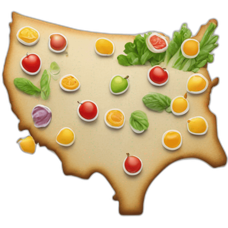 map marker shape, category food, white bg, w h 80% emoji