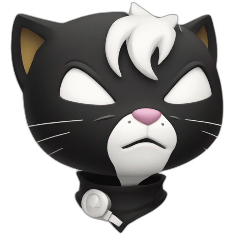 Chat noir et blanc emoji