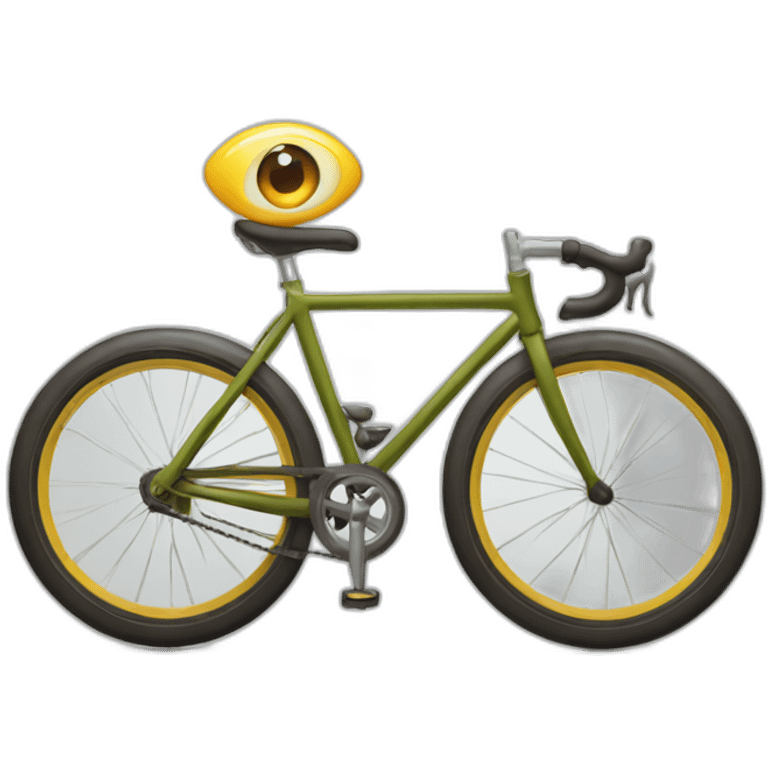 bicycle with eyes emoji