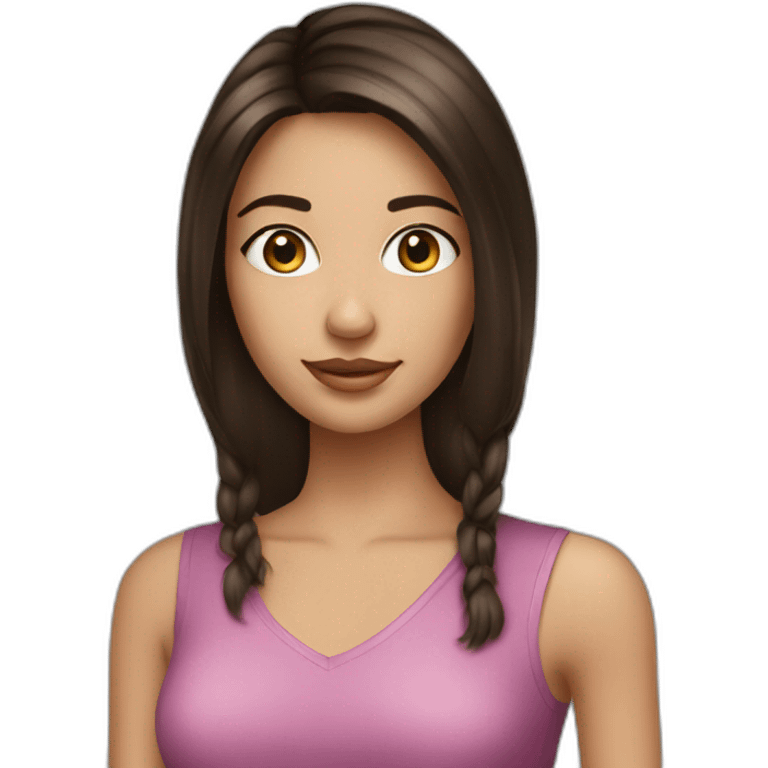 Pretty girl brunette  emoji