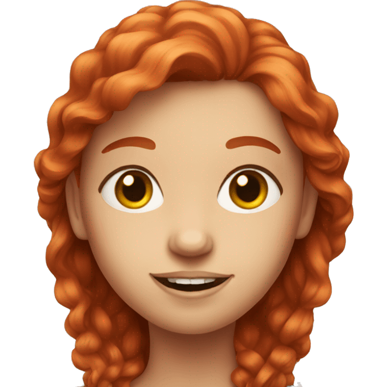 Red haired girl portrait emoji