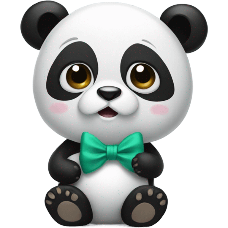 Panda with a bow emoji