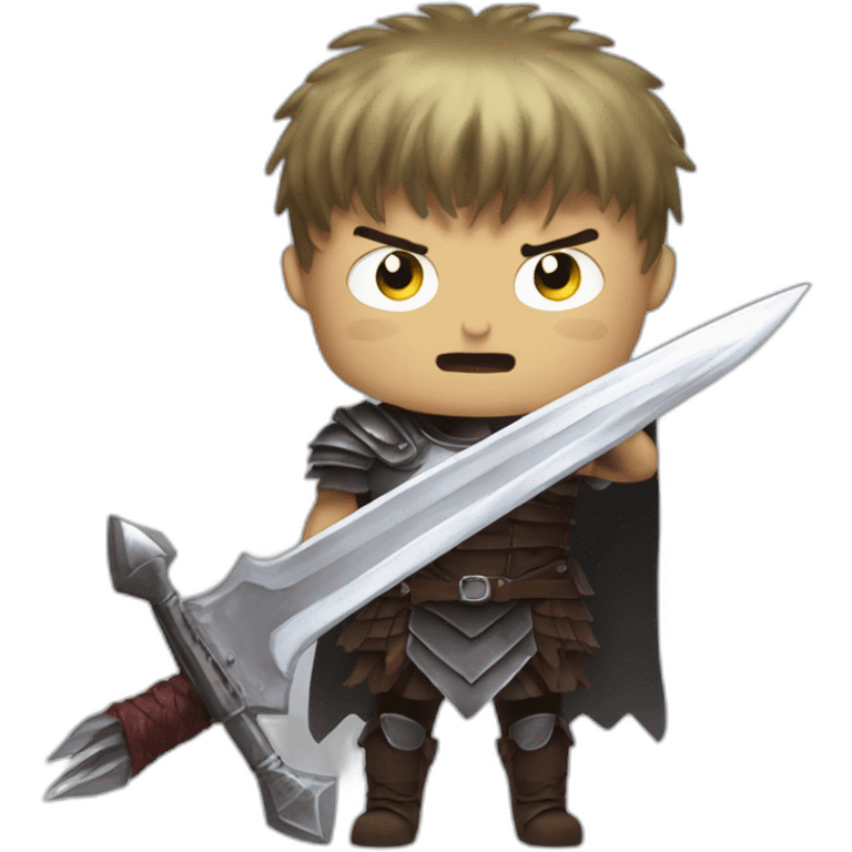 angry berserk guts with large claymore without guard emoji