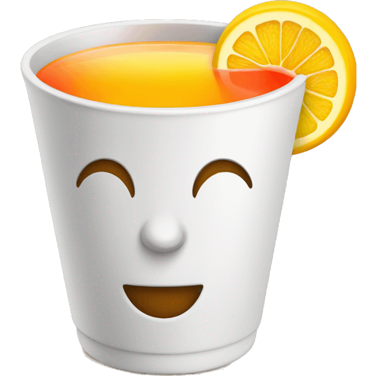 Tequila Sunrise in cup emoji