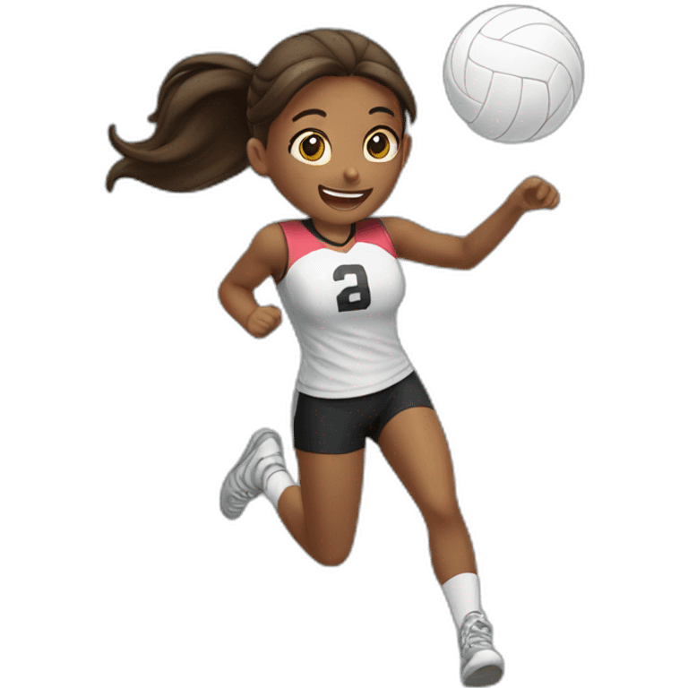 girl,volleyball,jump emoji