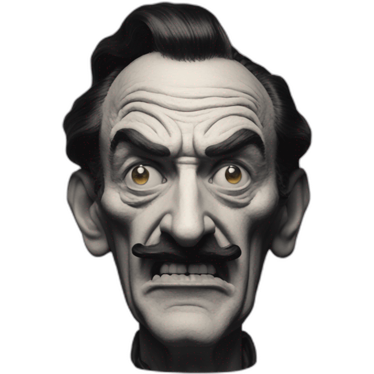 Salvador Dali angry waruigi emoji