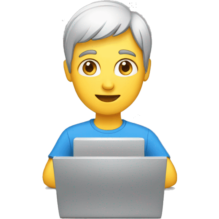 person using computer emoji