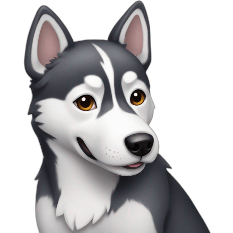 Small Husky Dog emoji