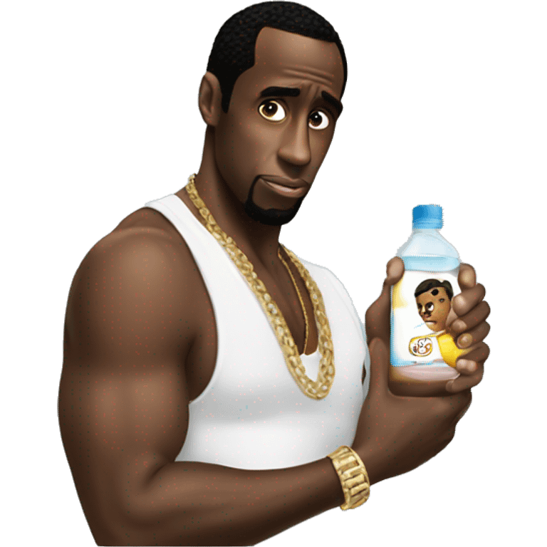 p diddy holding baby oil emoji