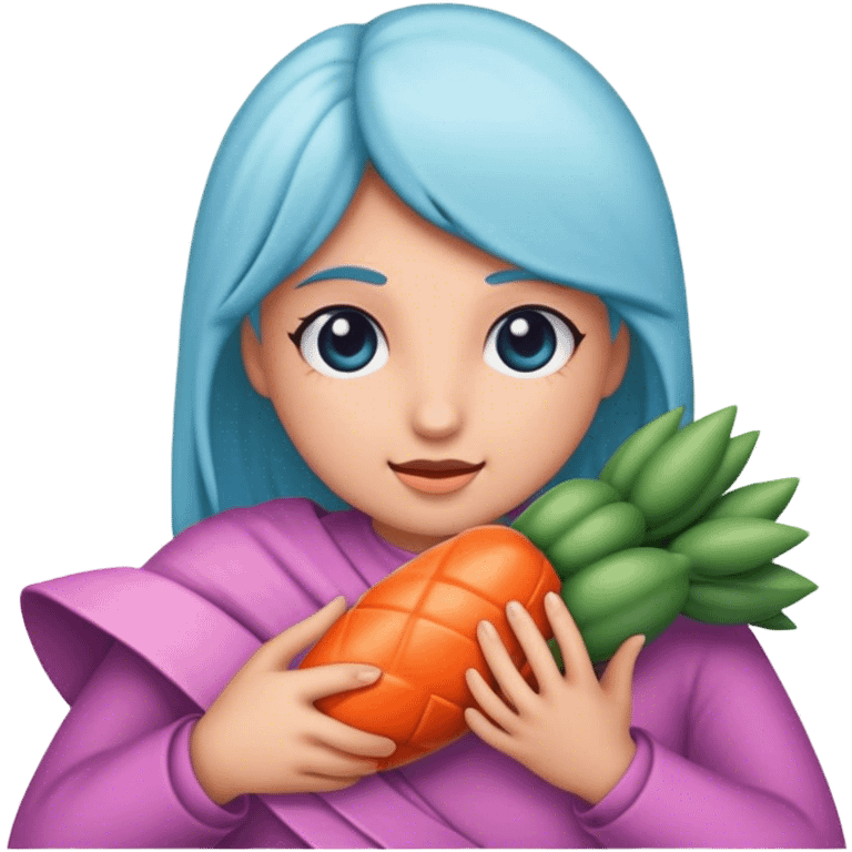 Menina com ecoponto na perna emoji