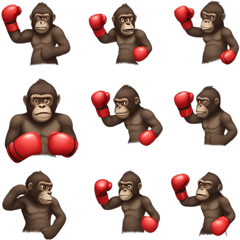 Boxing gorilla emoji