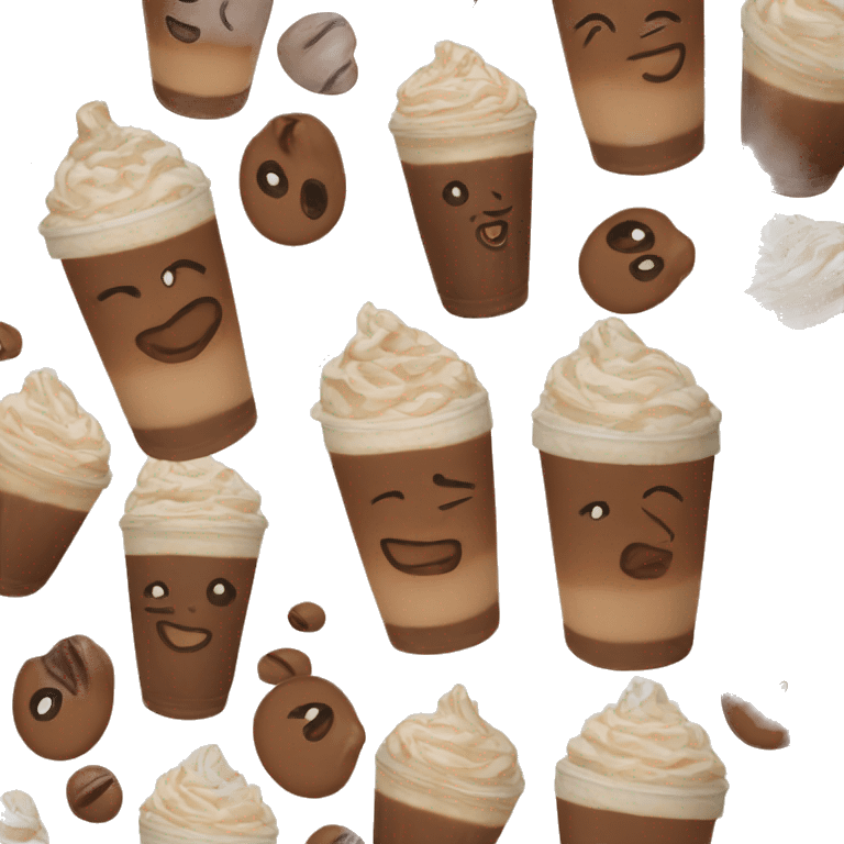 aesthetic mocha frappucino emoji