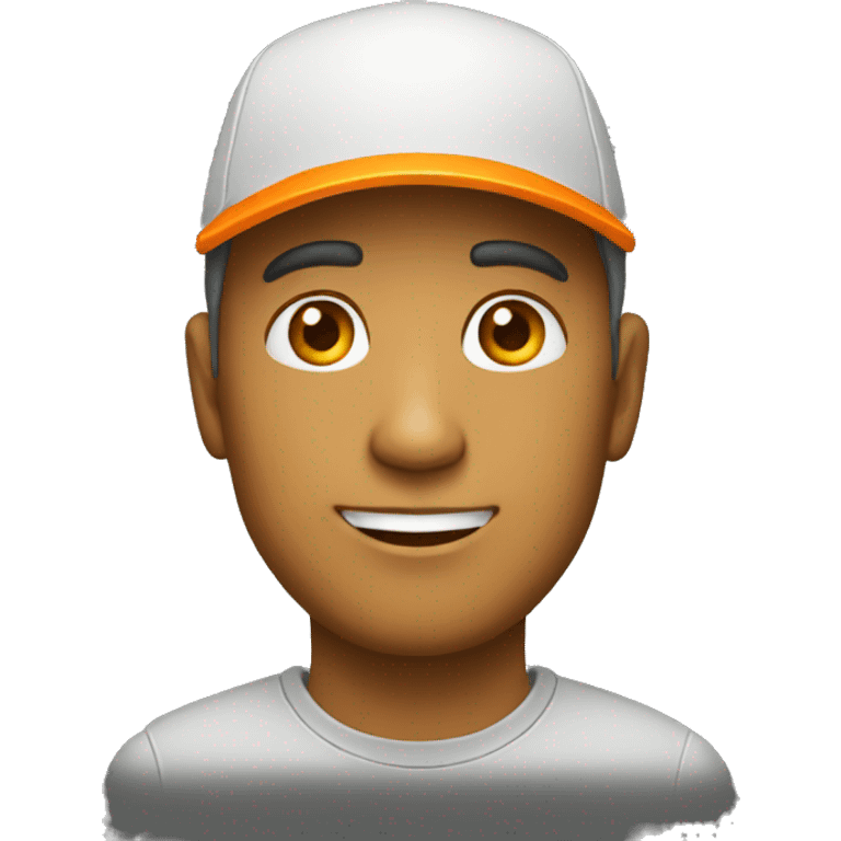 a man with orange or yellow cap emoji