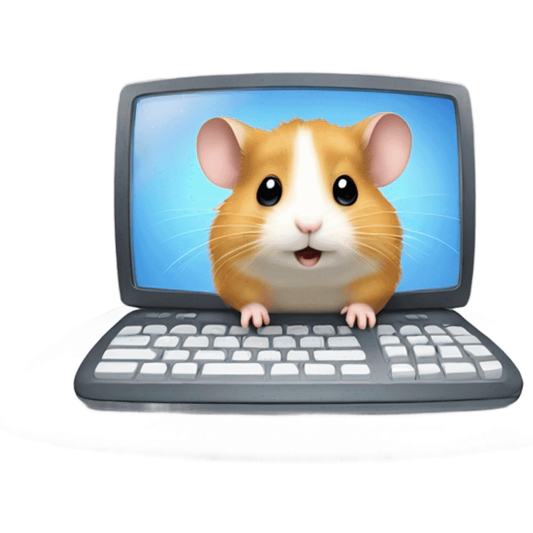 Hamster on computer  emoji