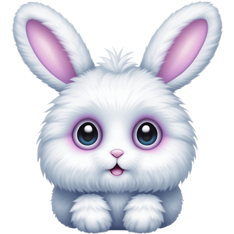 alien kawaii fluffy easter bunny  emoji