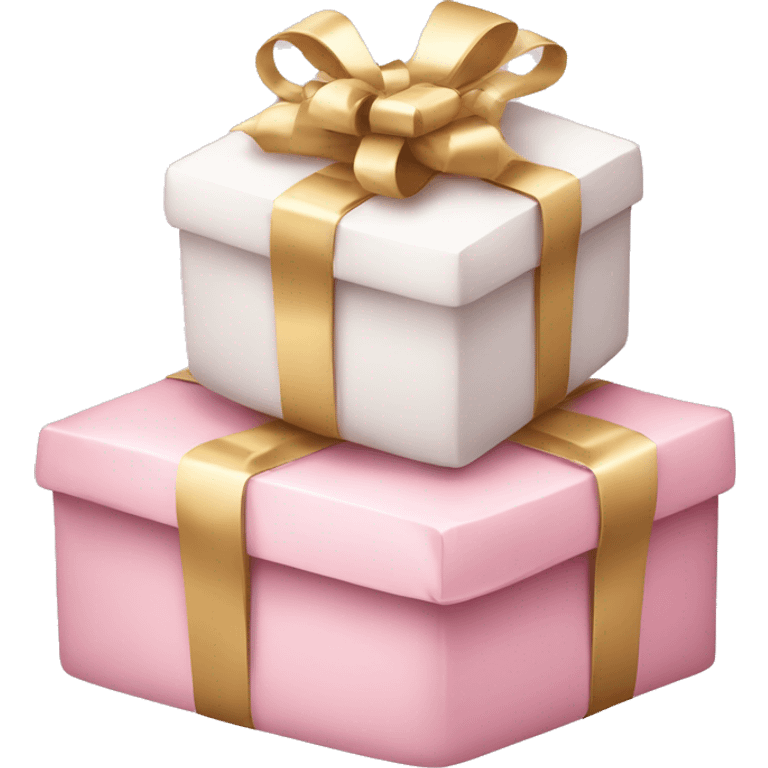 pile of stacked Light pink and white Christmas gifts emoji